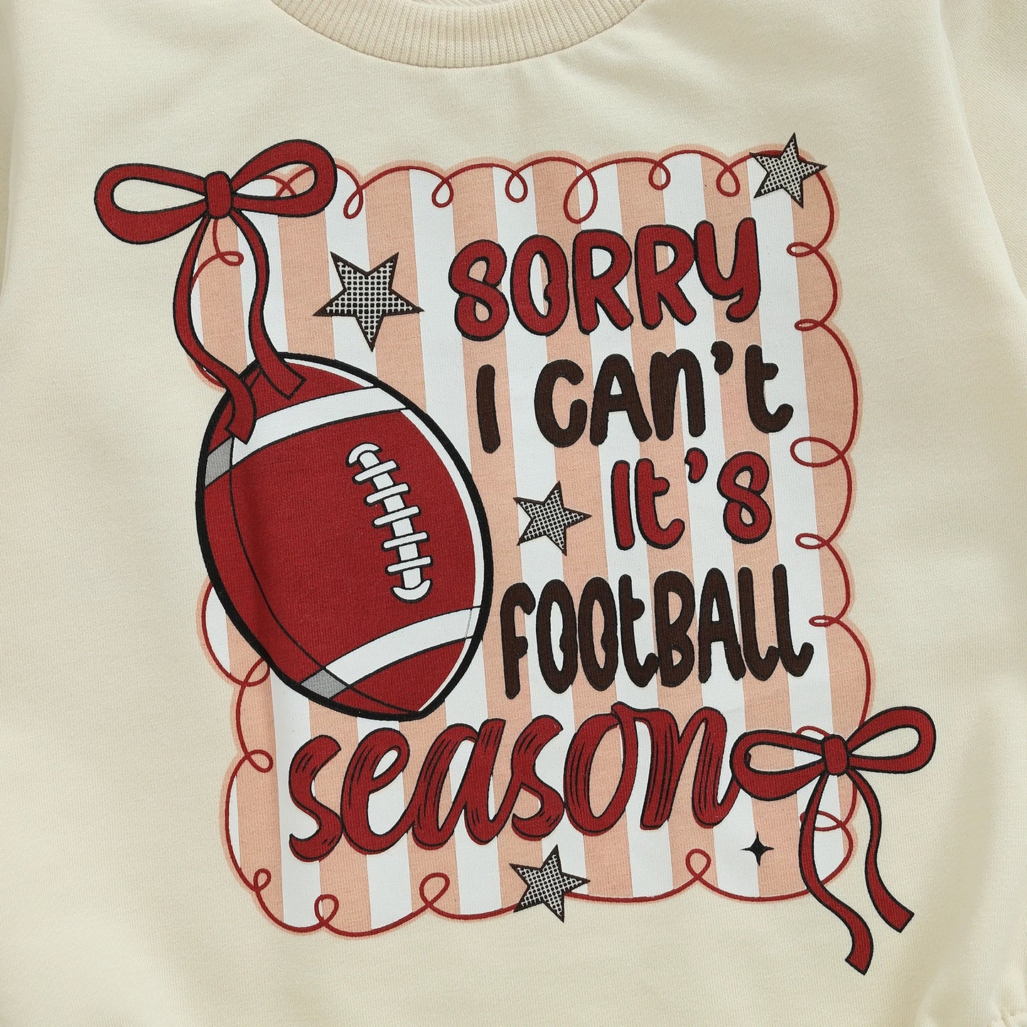 Baby Girl Football Game Day Romper – Fall – Long Sleeve Bubble Jumpsuit
