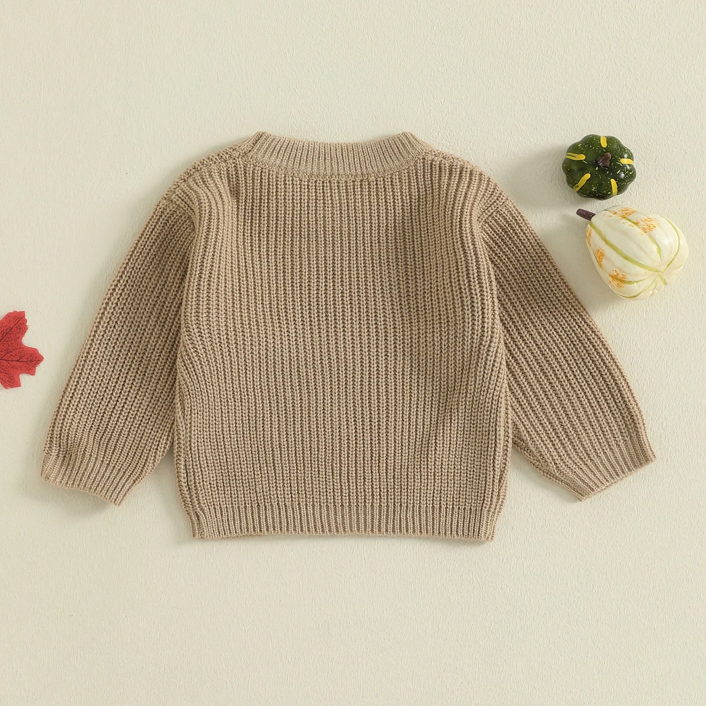 Baby & Toddler Halloween Ghost Sweater – Fall – Warm Knit Long Sleeve Top