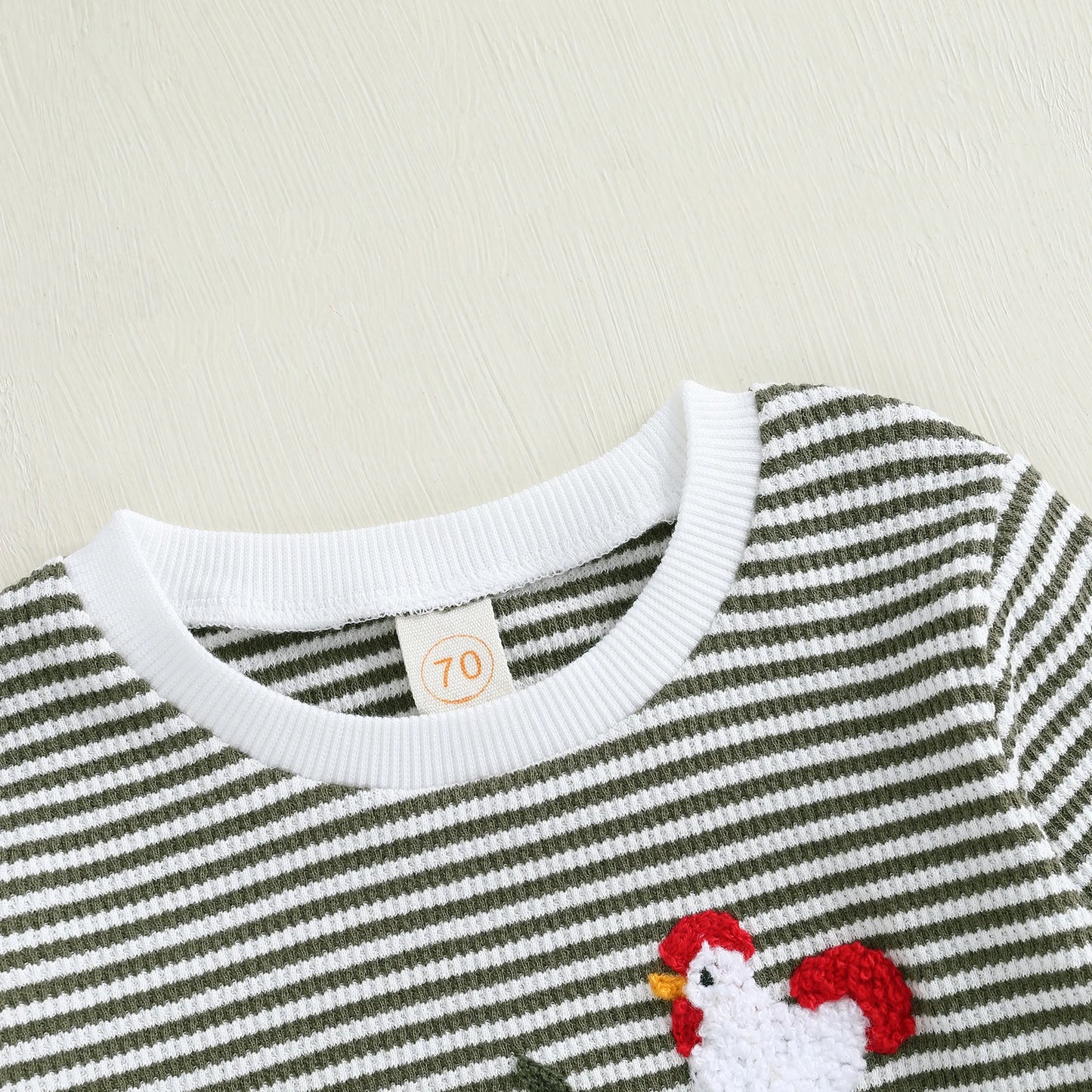 Baby & Toddler Tractor Sweatsuit Set – Fall – Rooster Embroidery Outfit