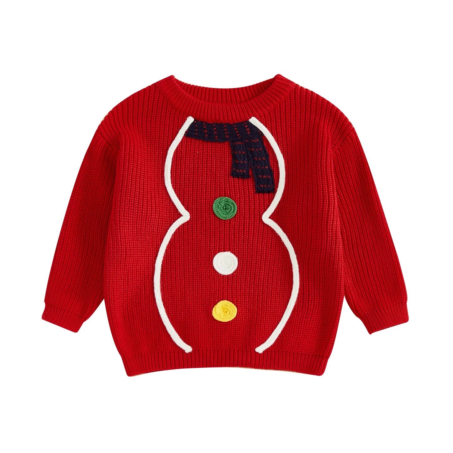 Baby Christmas Snowman Knit Sweater – Winter/Fall – Warm Pullover for Boys & Girls