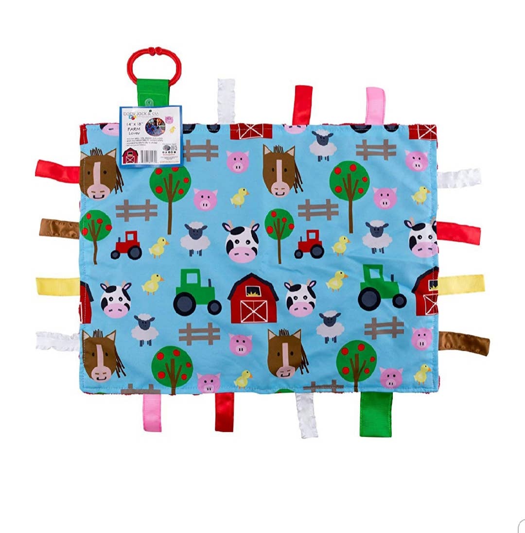 Farm Animals Learning Lovey Blanket