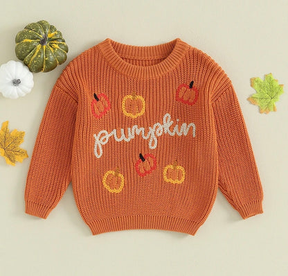 Pumpkin Knit Sweater