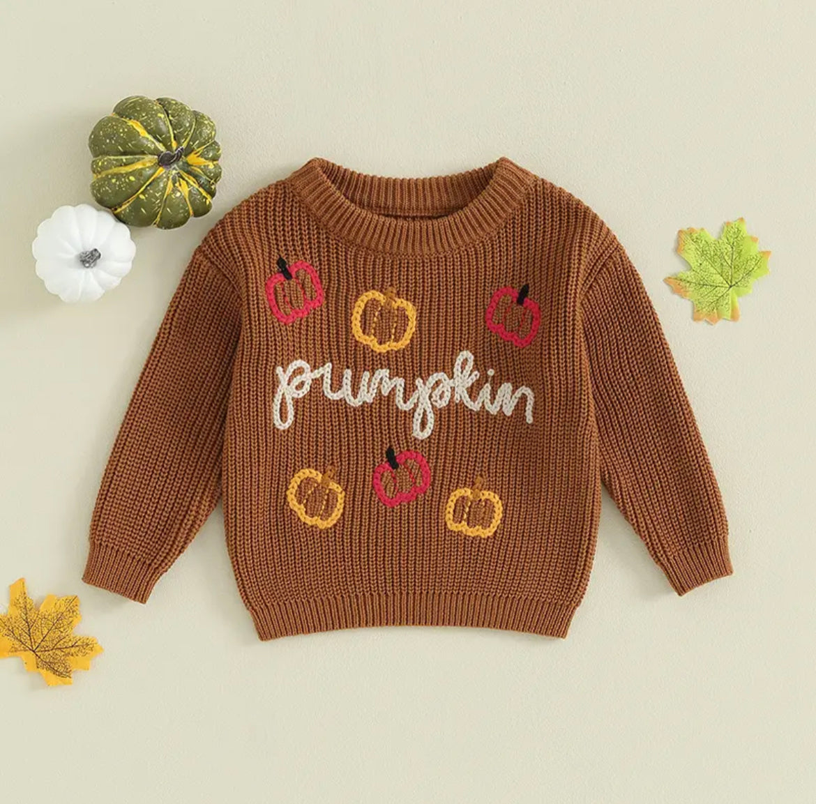 Pumpkin Knit Sweater