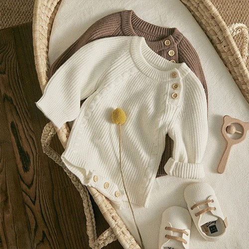 Button Sweater Romper