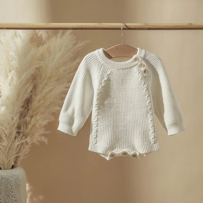 Button Sweater Romper