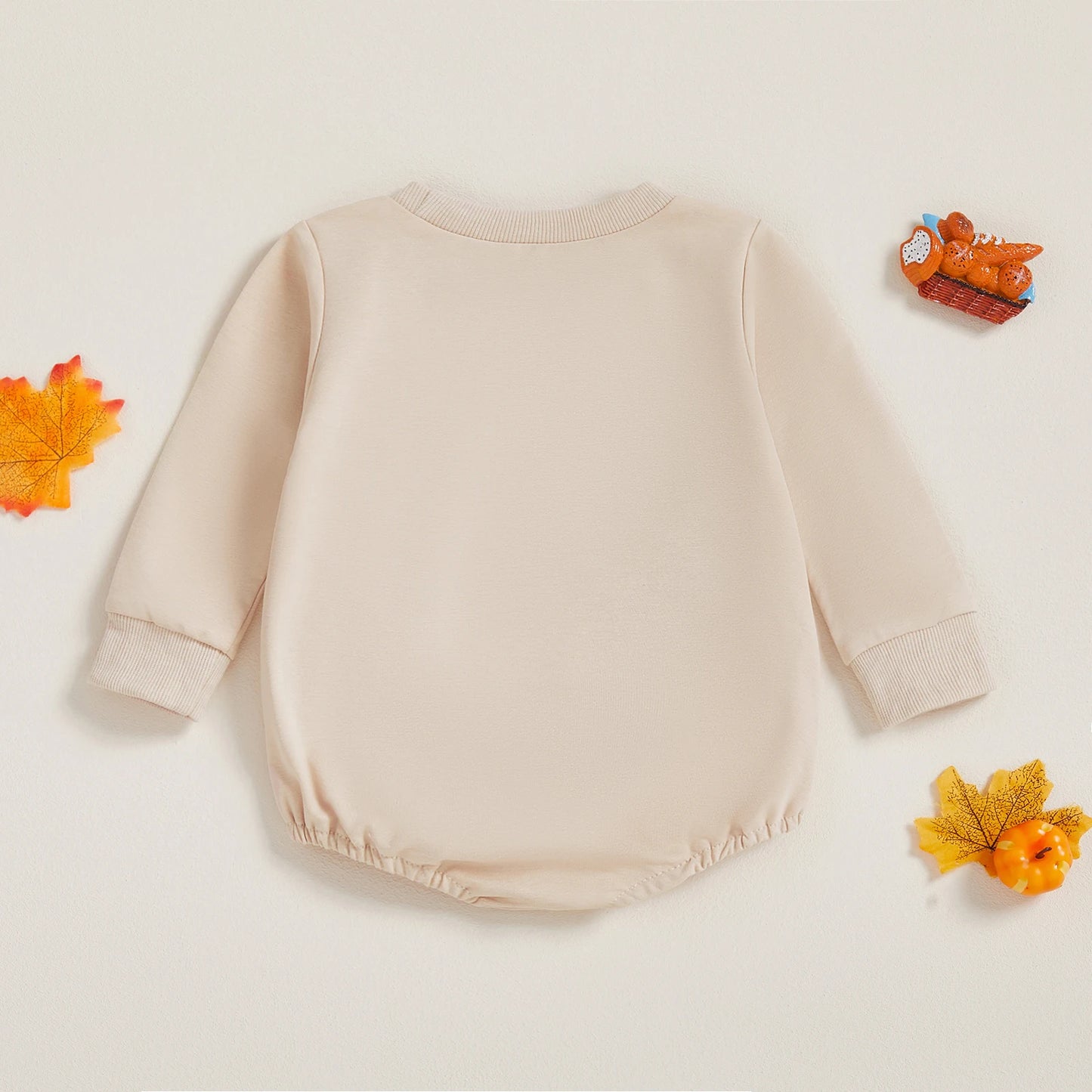 Baby Thanksgiving Letter Romper – Fall – Long Sleeve Bodysuit