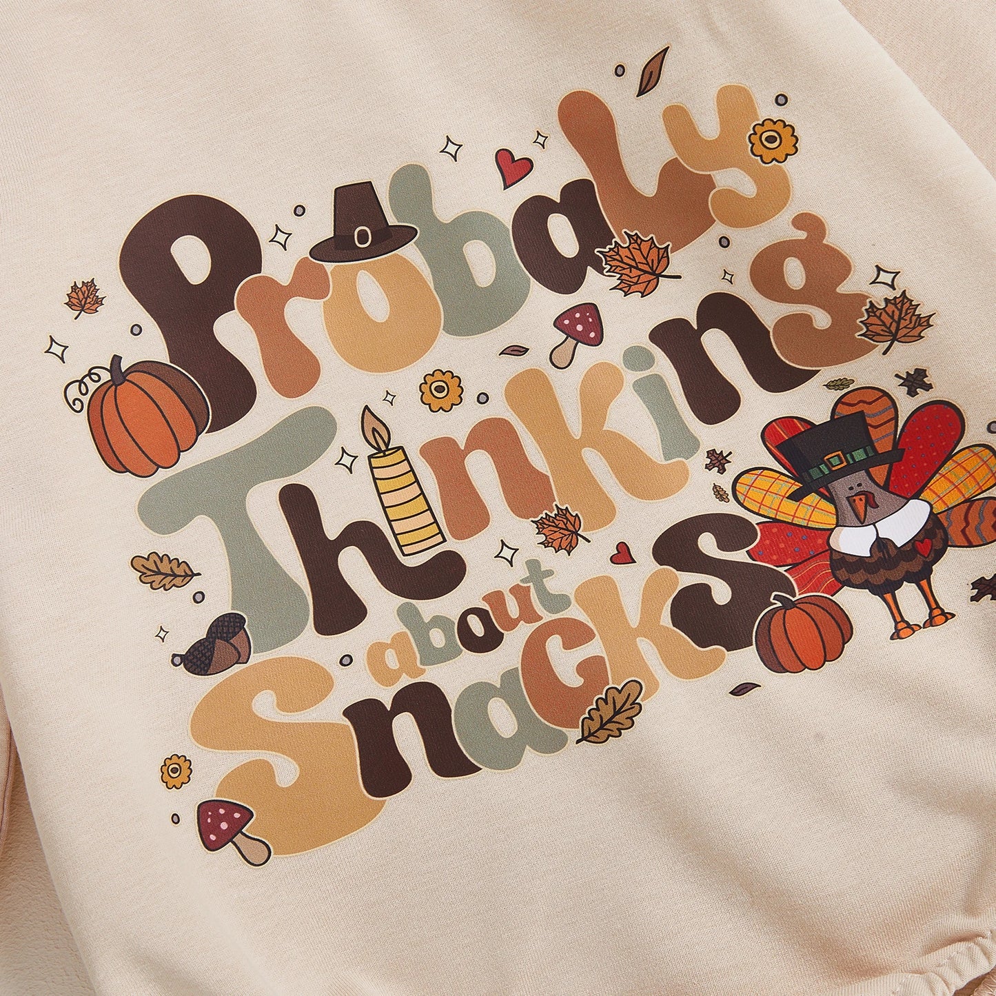 Baby Thanksgiving Letter Romper – Fall – Long Sleeve Bodysuit
