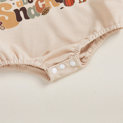 Baby Thanksgiving Letter Romper – Fall – Long Sleeve Bodysuit