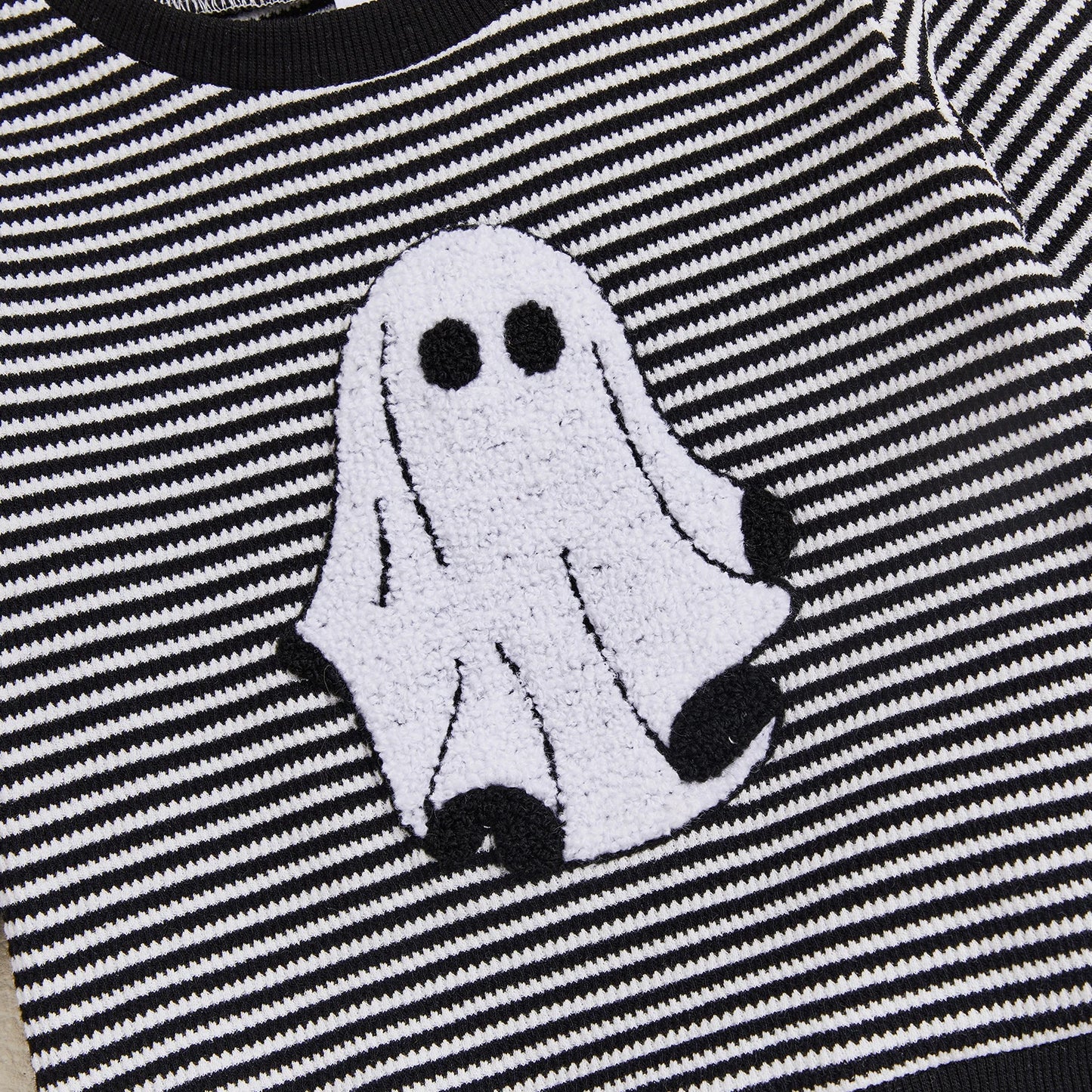 Baby Boy Ghost Striped Sweatshirt & Pants – Halloween