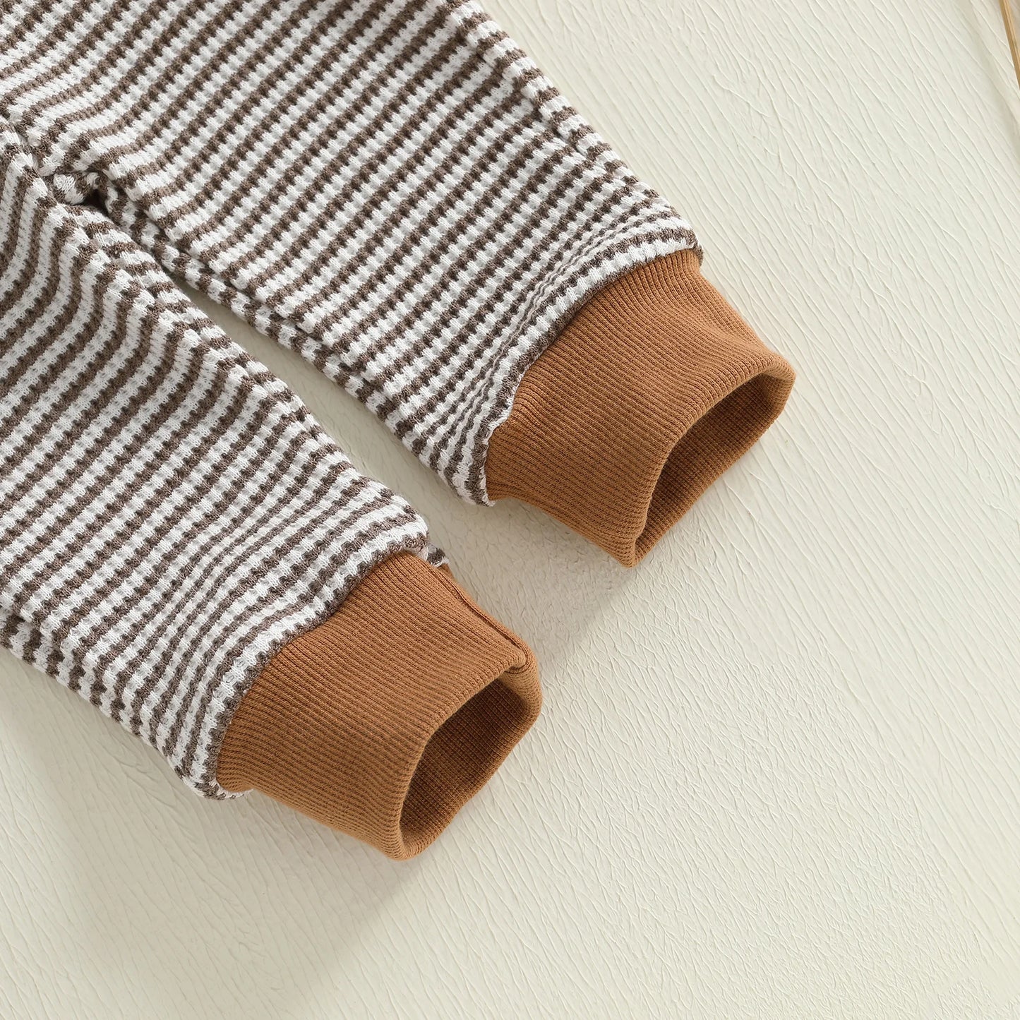Baby Boy Football Stripe Outfit Set – Long Sleeve Embroidery Top & Striped Pants – Infant Toddler Fall Casual Clothes