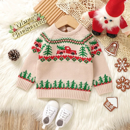 Classic Tree & Truck Christmas Sweater