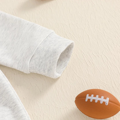 Baby Gender Neutral Football #87 Romper – Fall – Ribbed Long Sleeve Bodysuit (Infant/Toddler)