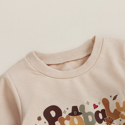 Baby Thanksgiving Letter Romper – Fall – Long Sleeve Bodysuit