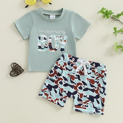 Baby and Toddler Boys Camo "Mama's Boy" Set