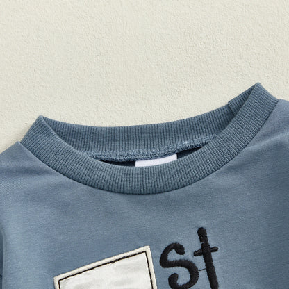 Baby Boy Football Romper – "1st Year Down" Long Sleeve Jumpsuit – Infant Toddler Outfit for Fall, Spring, Baby Shower Gifts