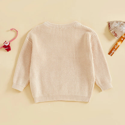 Baby Christmas Snowman Knit Sweater – Winter/Fall – Warm Pullover for Boys & Girls
