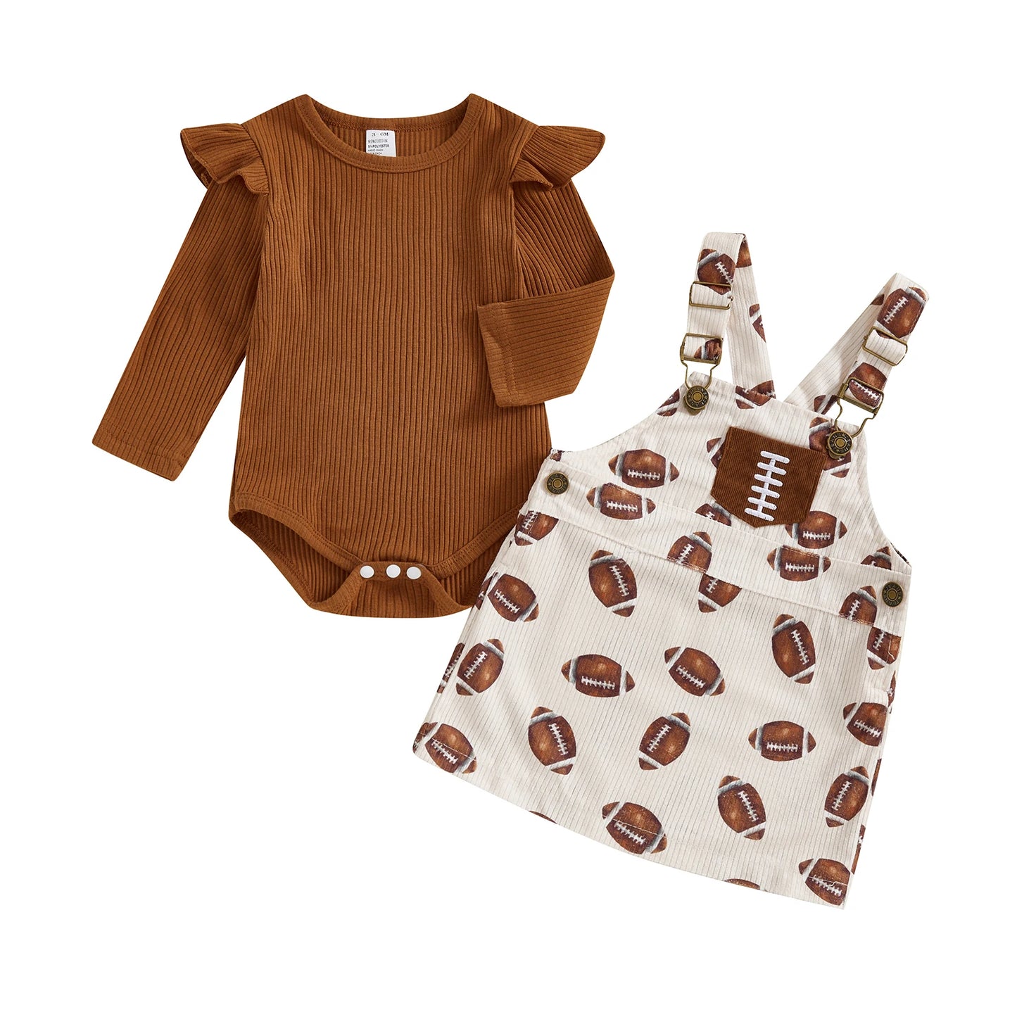 Baby Girl Football Dress & Bodysuit Set – Toddler Outfit