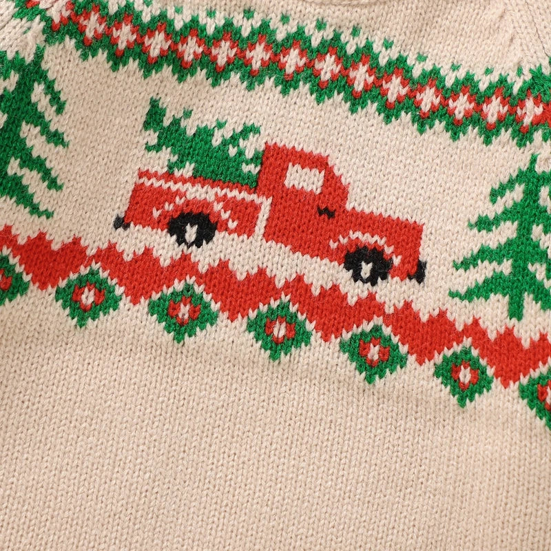 Classic Tree & Truck Christmas Sweater