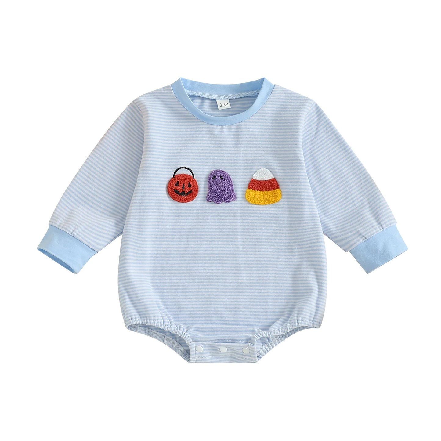 Baby Halloween Romper – Striped Fall Outfit – Infant Toddler Bodysuit
