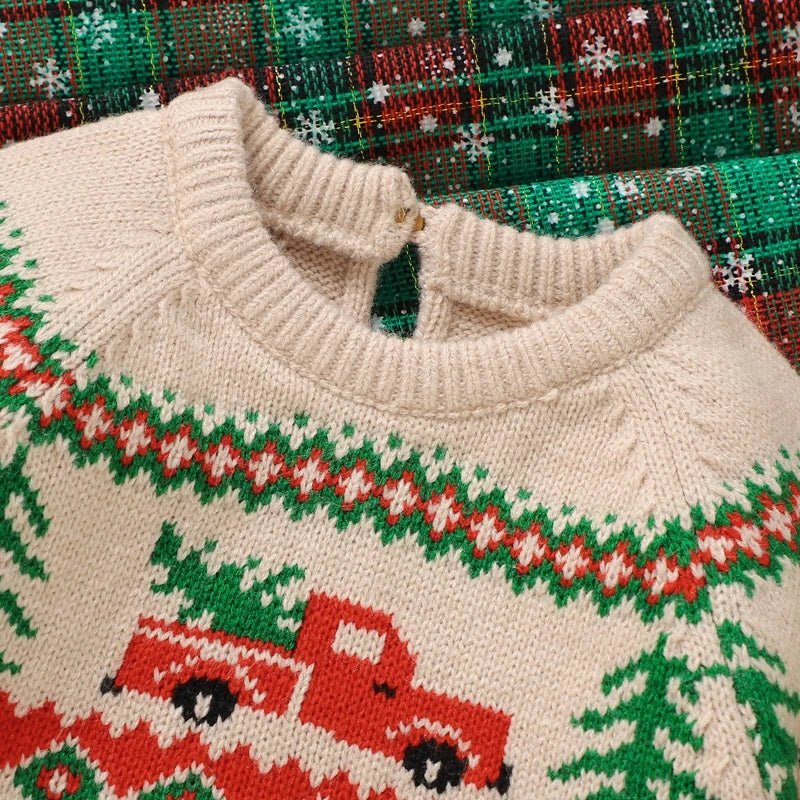 Classic Tree & Truck Christmas Sweater
