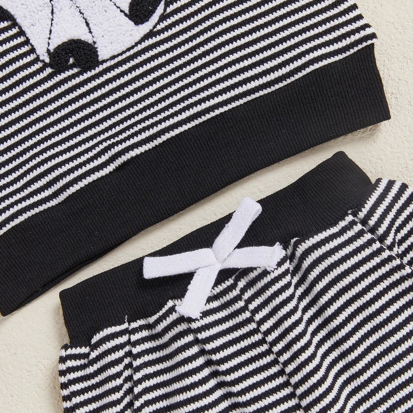 Baby Boy Ghost Striped Sweatshirt & Pants – Halloween
