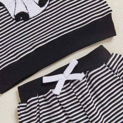 Baby Boy Ghost Striped Sweatshirt & Pants – Halloween