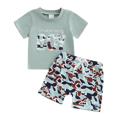 Baby and Toddler Boys Camo "Mama's Boy" Set