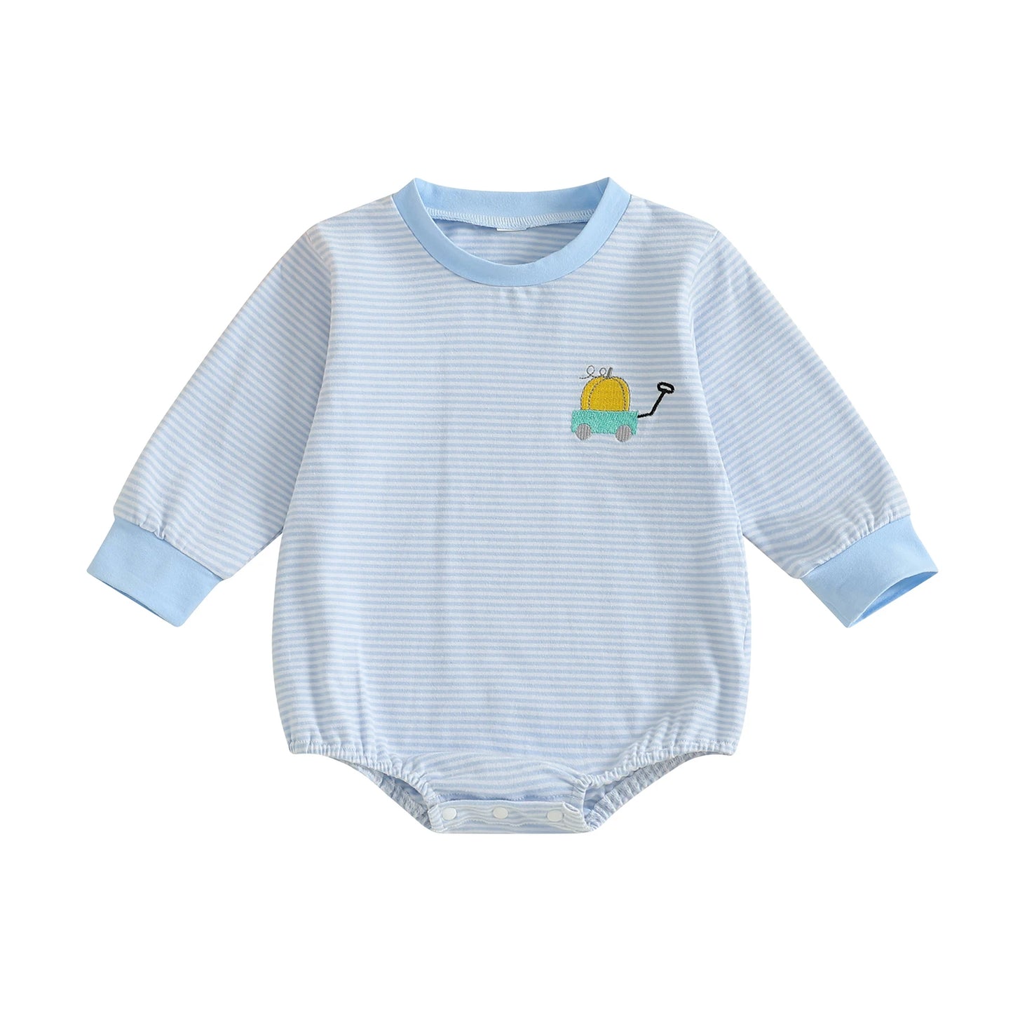 Baby Halloween Romper – Striped Fall Outfit – Infant Toddler Bodysuit