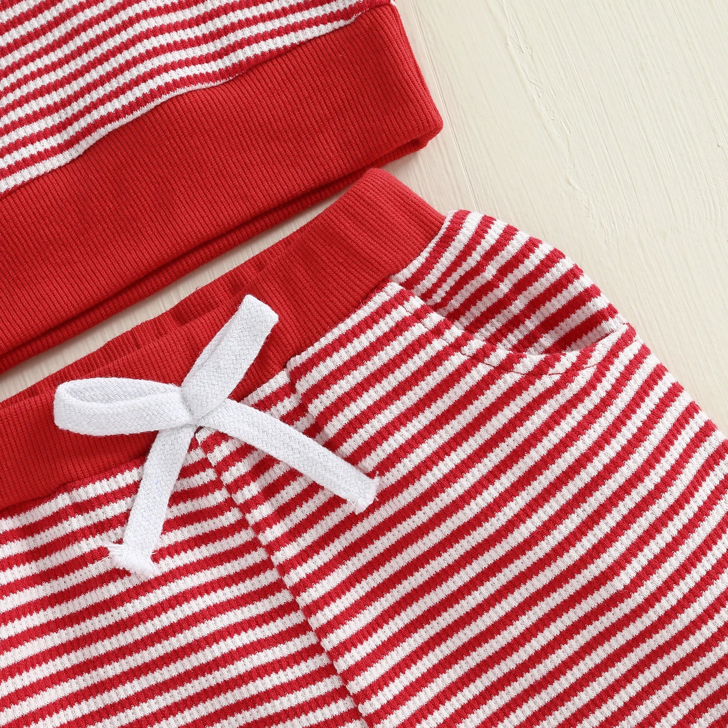 Baby Boy Christmas Tractor Outfit – Fall/Winter – Striped Sweatsuit Set