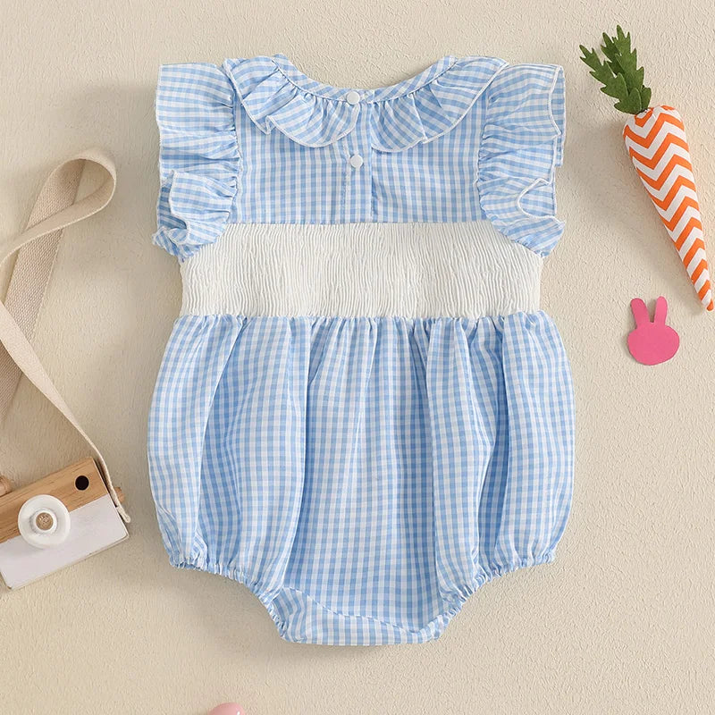 Gingham Easter Romper