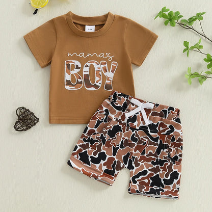 Baby and Toddler Boys Camo "Mama's Boy" Set