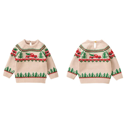 Classic Tree & Truck Christmas Sweater