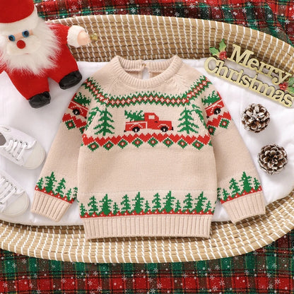 Classic Tree & Truck Christmas Sweater
