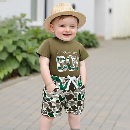 Baby and Toddler Boys Camo "Mama's Boy" Set