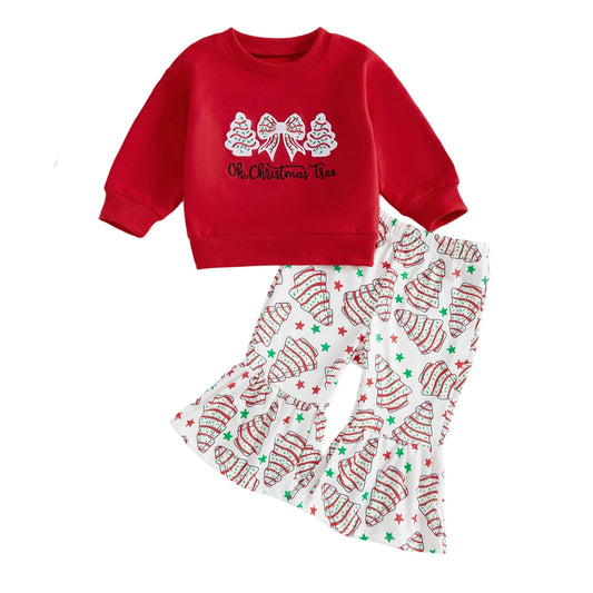 Baby Girl Christmas Tree Outfit – Holiday Winter – Toddler Set