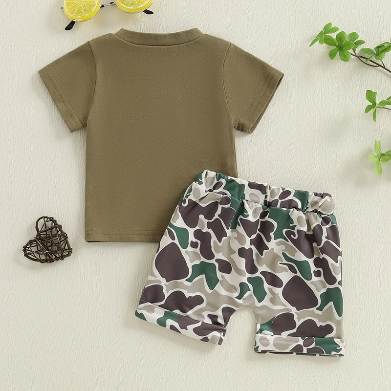 Baby and Toddler Boys Camo "Mama's Boy" Set