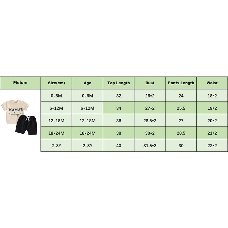 Mama’s boy shirt and shorts clothes set