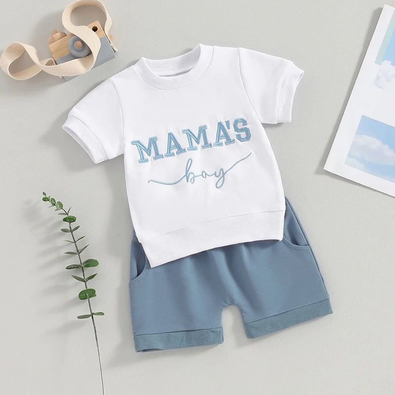 Mama’s boy shirt and shorts clothes set