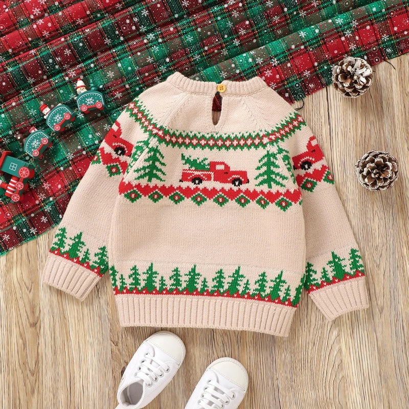 Classic Tree & Truck Christmas Sweater