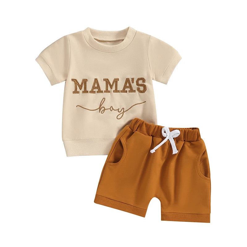Mama’s boy shirt and shorts clothes set