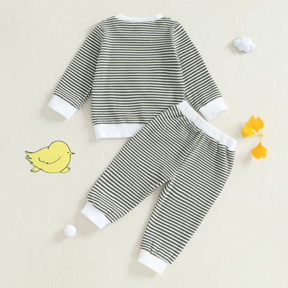 Baby & Toddler Tractor Sweatsuit Set – Fall – Rooster Embroidery Outfit