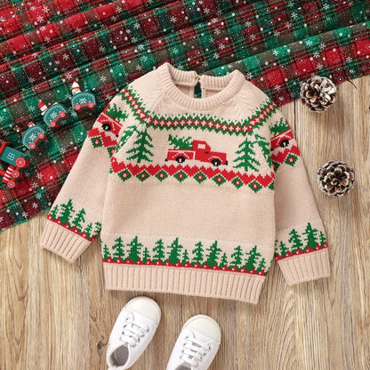 Classic Tree & Truck Christmas Sweater